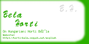 bela horti business card